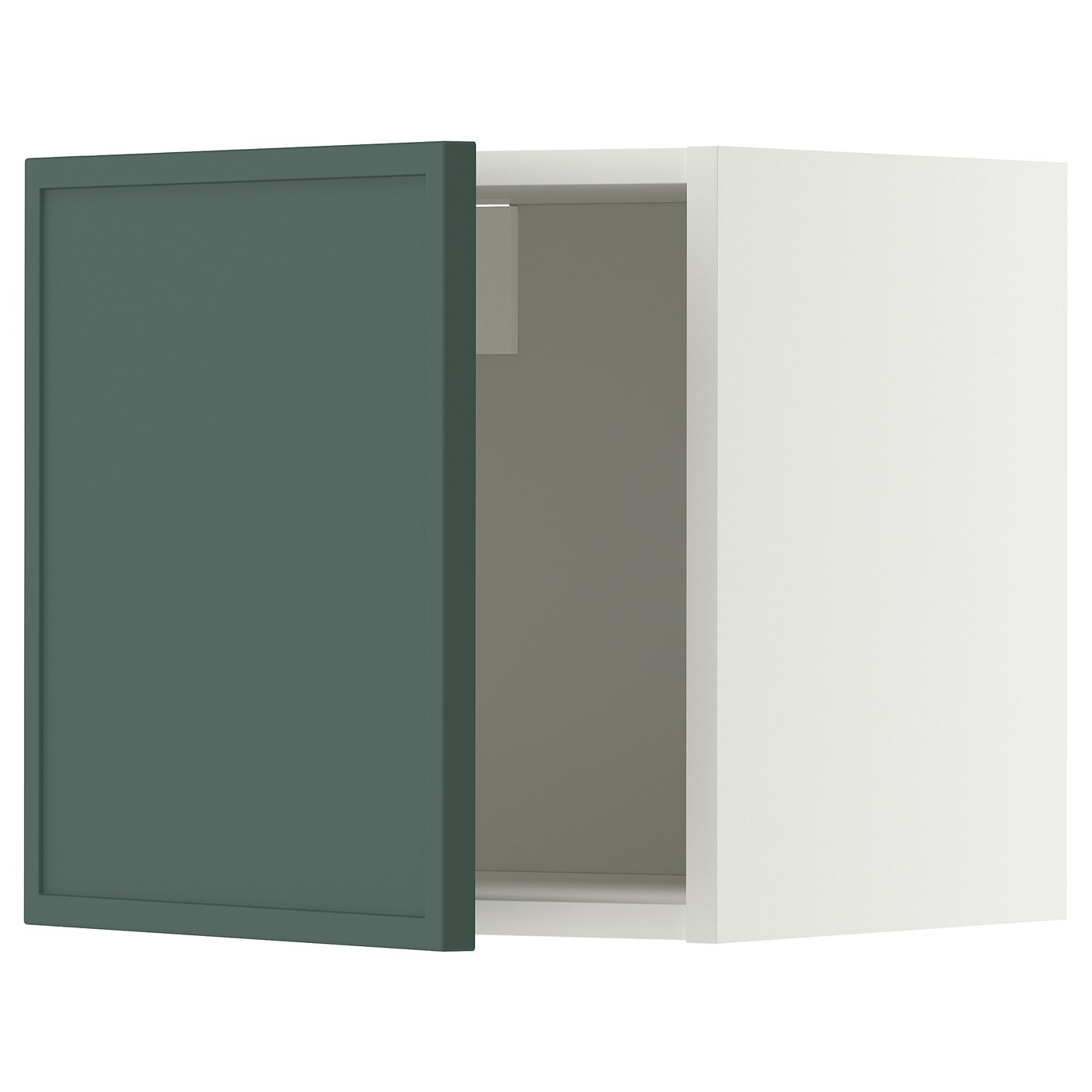 METOD wall cabinet, white/Aspudden dark grey-green, 40x40 cm