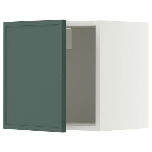METOD wall cabinet, white/Aspudden dark grey-green, 40x40 cm