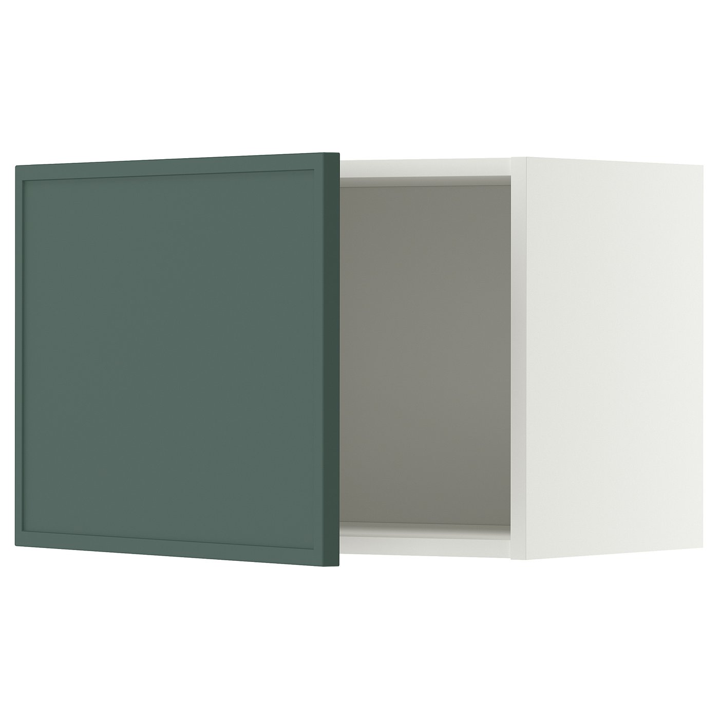 METOD wall cabinet, white/Aspudden dark grey-green, 60x40 cm