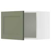 METOD wall cabinet, white/Axstad grey-green, 60x40 cm