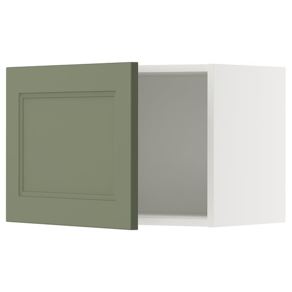 METOD wall cabinet, white/Axstad grey-green, 60x40 cm