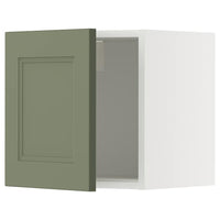 METOD wall cabinet, white/Axstad grey-green, 40x40 cm
