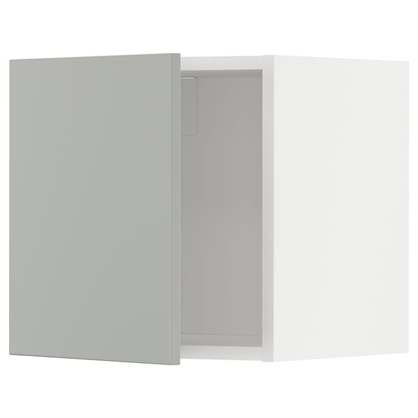 METOD wall cabinet, white/Havstorp light grey, 40x40 cm