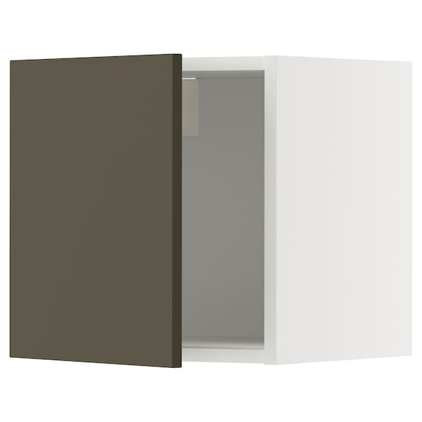 METOD - Wall cabinet, white/Havstorp brown-beige, 40x40 cm