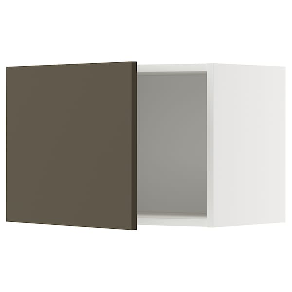 METOD - Wall cabinet, white/Havstorp brown-beige, 60x40 cm