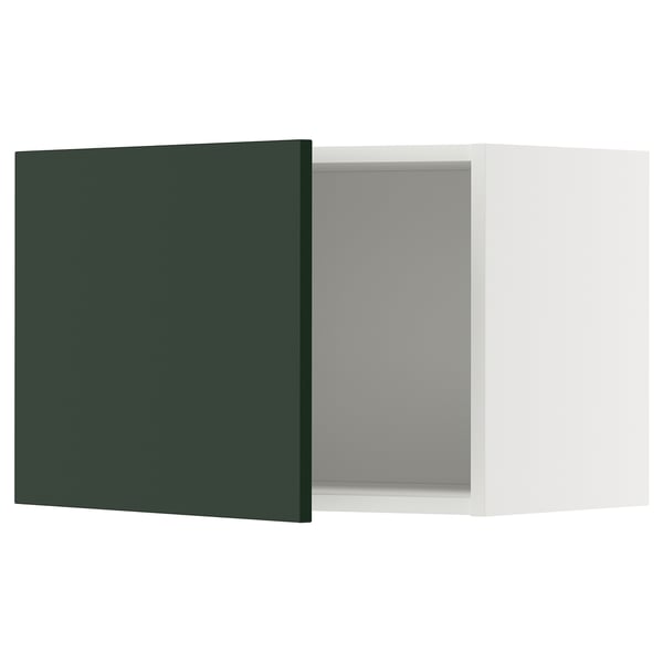 METOD wall cabinet, white/Havstorp deep green, 60x40 cm