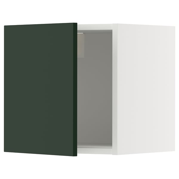 METOD wall cabinet, white/Havstorp deep green, 40x40 cm