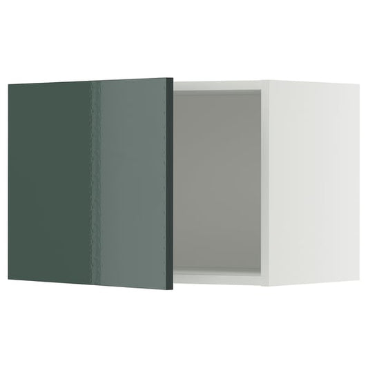 METOD - METOD Wall cabinet, white/Kallarp high-gloss dark grey-green, 60x40 cm