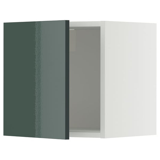 METOD - METOD Wall cabinet, white/Kallarp high-gloss dark grey-green, 40x40 cm