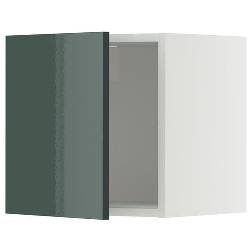 METOD - METOD Wall cabinet, white/Kallarp high-gloss dark grey-green, 40x40 cm