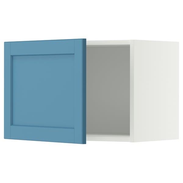 METOD wall unit, white/Lerhyttan blue, 60x40 cm