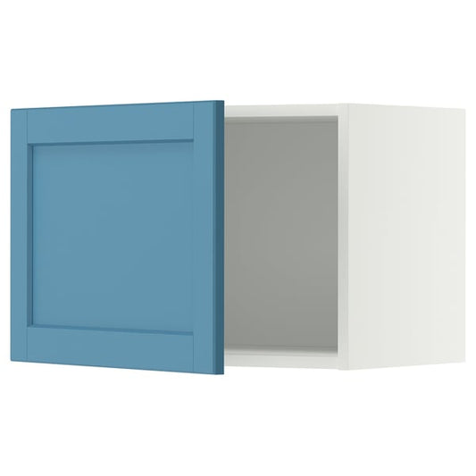 METOD wall unit, white/Lerhyttan blue, 60x40 cm