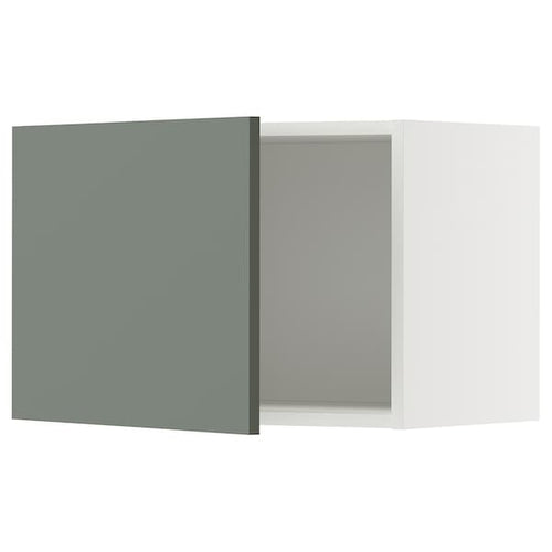 METOD - METOD Wall cabinet, white/Nickebo matt grey-green, 60x40 cm