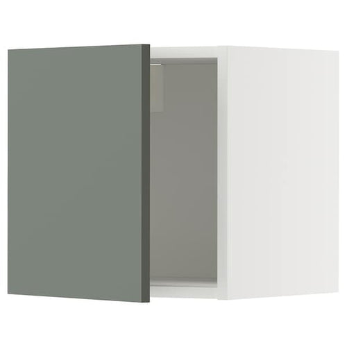 METOD wall cabinet, white/Nickebo matt grey-green, 40x40 cm