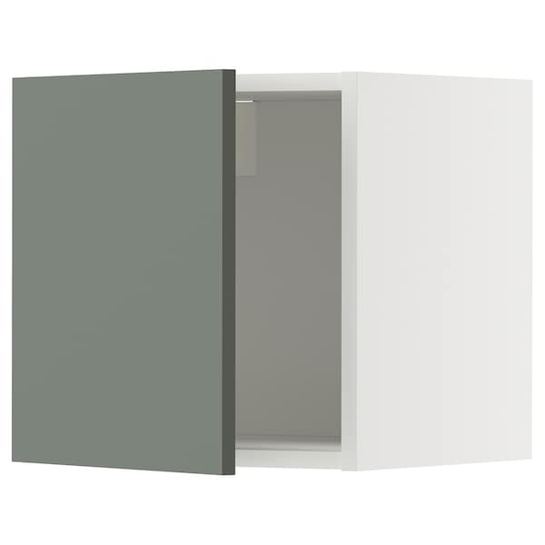 METOD - METOD Wall cabinet, white/Nickebo matt grey-green, 40x40 cm