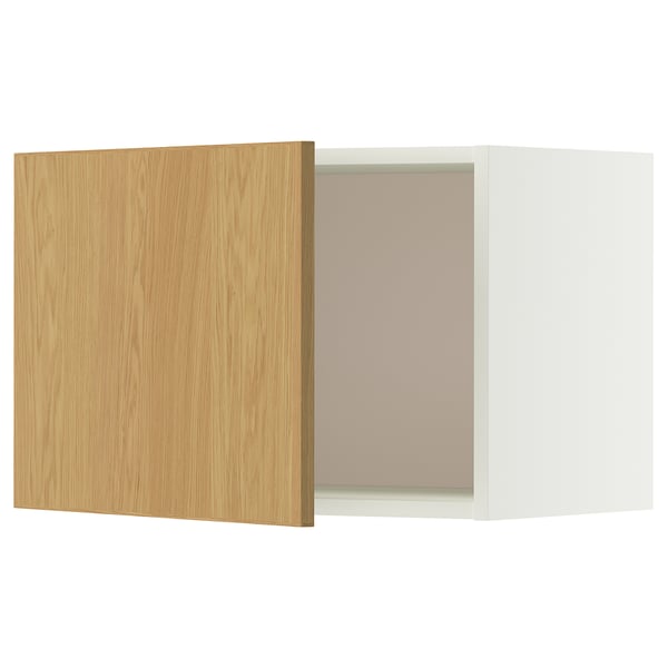 METOD wall unit, white/Sinarp oak veneer, 60x40 cm