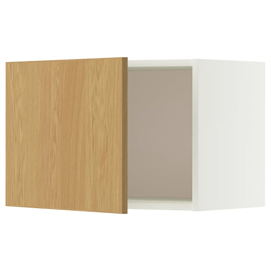 METOD wall unit, white/Sinarp oak veneer, 60x40 cm