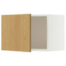 METOD wall cabinet, white/Sinarp oak veneer, 60x40 cm