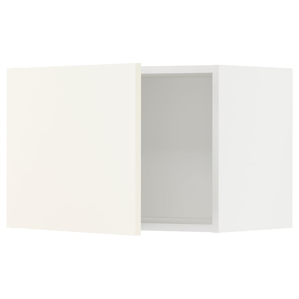 METOD wall cabinet, white/Vallstena white, 60x40 cm