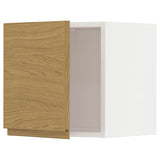 METOD wall cabinet, white/Voxtorp oak effect, 40x40 cm