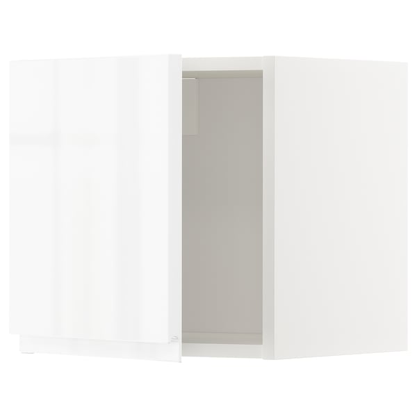 METOD wall cabinet, white/Voxtorp high-gloss/white, 40x40 cm