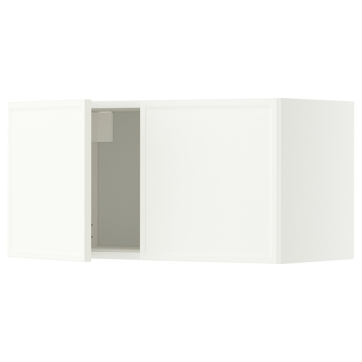 METOD wall cabinet with 2 doors, white/Aspudden matt white, 80x40 cm