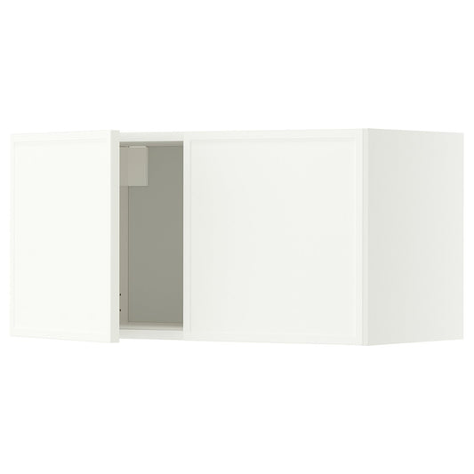 METOD wall cabinet with 2 doors, white/Aspudden matt white, 80x40 cm