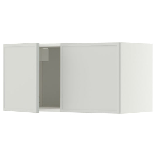 METOD wall cabinet with 2 doors, white/Aspudden light grey, 80x40 cm