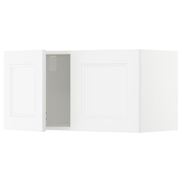METOD wall cabinet with 2 doors, white/Axstad matt white, 80x40 cm