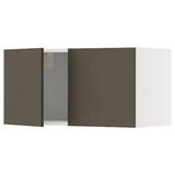 METOD wall cabinet with 2 doors, white/Havstorp brown-beige, 80x40 cm