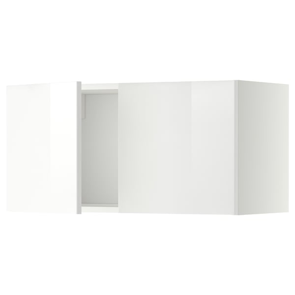 METOD wall cabinet with 2 doors, white/Ringhult white, 80x40 cm