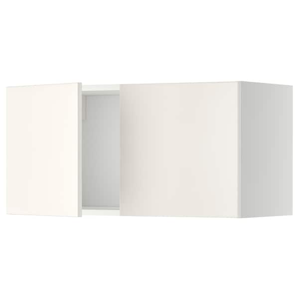 Ikea METOD - Wall cabinet with 2 doors, white/Veddinge white, 80x40 cm