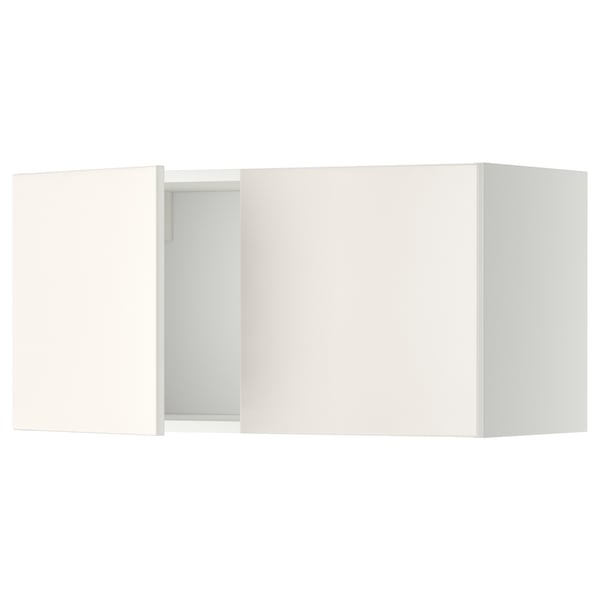 METOD wall cabinet with 2 doors, white/Veddinge white, 80x40 cm