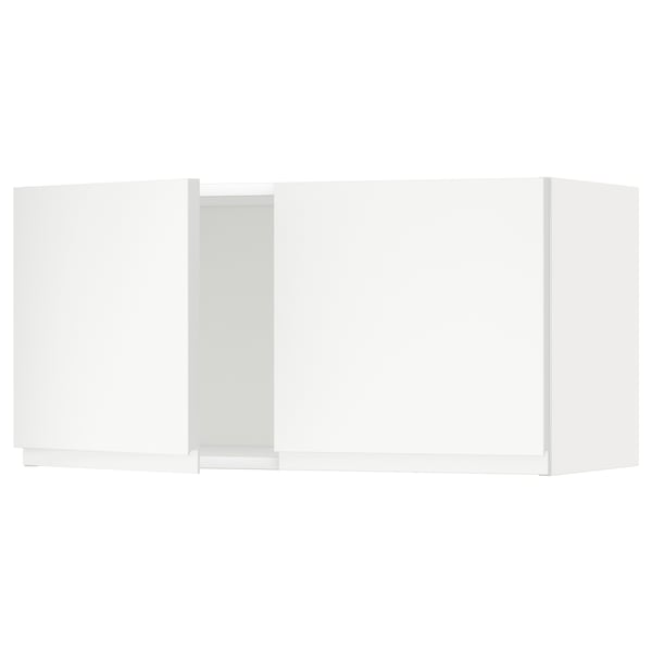 METOD wall cabinet with 2 doors, white/Voxtorp matt white, 80x40 cm