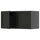 METOD - METOD Wall cabinet with 2 doors, black-grey/Lerhyttan black stained, 80x40 cm