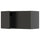 METOD - METOD Wall cabinet with 2 doors, black-grey/Nickebo matt anthracite, 80x40 cm