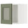 METOD wall cabinet with glass door, white/Axstad grey-green, 40x40 cm
