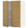 METOD - METOD Wall cabinet with shelves/2 doors, white/Voxtorp oak effect, 80x100 cm