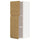 METOD - METOD Wall cabinet with shelves/2 doors, white/Voxtorp oak effect, 40x100 cm
