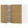 METOD - METOD Wall cabinet with shelves/2 doors, white/Voxtorp oak effect, 80x60 cm