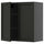 METOD - METOD Wall cabinet with shelves/2 doors, black-grey/Lerhyttan black stained, 80x80 cm