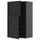 METOD wall cabinet with shelves/2 doors, black-grey/Lerhyttan black stained, 60x100 cm