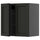METOD - METOD Wall cabinet with shelves/2 doors, black-grey/Lerhyttan black stained, 60x60 cm