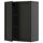 METOD - METOD Wall cabinet with shelves/2 doors, black-grey/Lerhyttan black stained, 80x100 cm