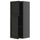 METOD - METOD Wall cabinet with shelves/2 doors, black-grey/Lerhyttan black stained, 40x100 cm
