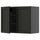 METOD - METOD Wall cabinet with shelves/2 doors, black-grey/Lerhyttan black stained, 80x60 cm