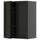 METOD - METOD Wall cabinet with shelves/2 doors, black-grey/Lerhyttan black stained, 60x80 cm
