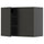 METOD - METOD Wall cabinet with shelves/2 doors, black-grey/Nickebo matt anthracite, 80x60 cm