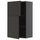 METOD - METOD Wall cabinet with shelves/2 doors, black-grey/Nickebo matt anthracite, 60x100 cm