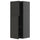 METOD - METOD Wall cabinet with shelves/2 doors, black-grey/Nickebo matt anthracite, 40x100 cm